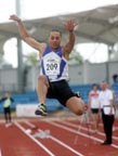 Anthony Timms (Sale Harriers) senior long jump, Northern Championships, Sport City, Manchester